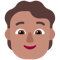 Person- Medium Skin Tone emoji on Microsoft